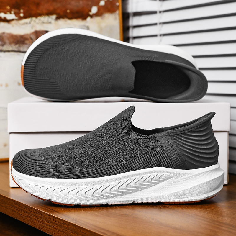 Wide Toe Box Running Sneakers - Zapatillas sin cordones para hombre, talla