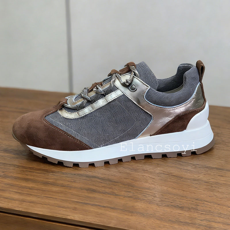 Zapatillas deportivas para muj - Knit Fabric Lace Up Sneakers reseña y precio