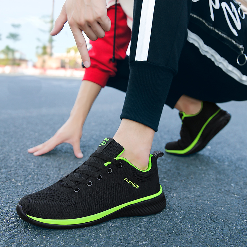 MAEDEF-zapatos deportivos para - Knit Fabric Lace Up Sneakers reseña y precio