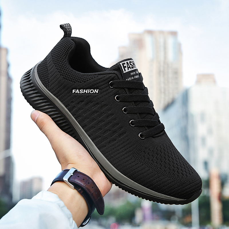 YRZL-Zapatillas deportivas tra - Knit Fabric Lace Up Sneakers reseña y precio